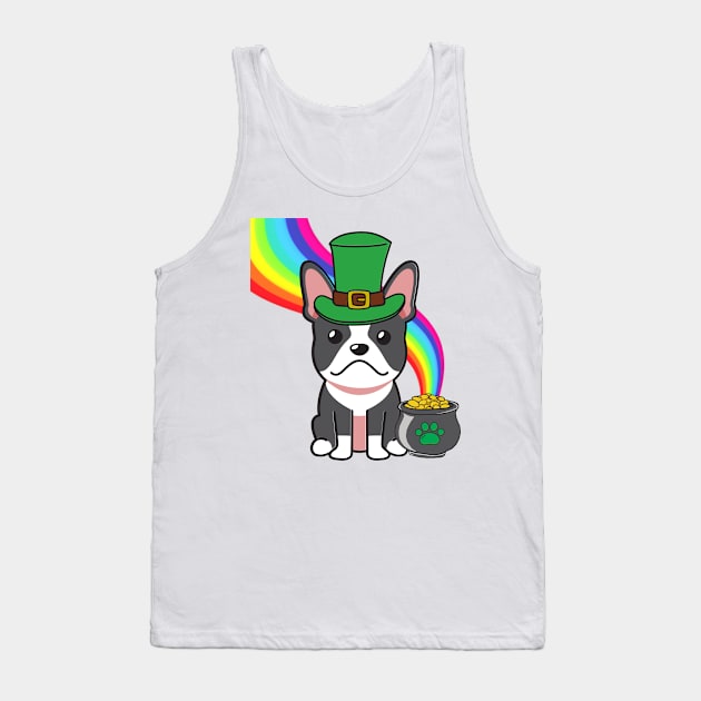 Funny french bulldog celebrates st patricks day Tank Top by Pet Station